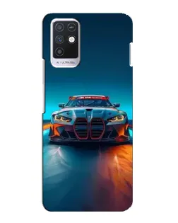 Чехол для Infinix Note 10 с картинкой «BMW — огни неона»
