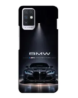 Чехол для Infinix Note 10 с картинкой «BMW сквозь ночной город»