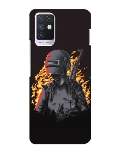Чохол для Infinix Note 10 з картинкою «PUBG — вогняний силует»