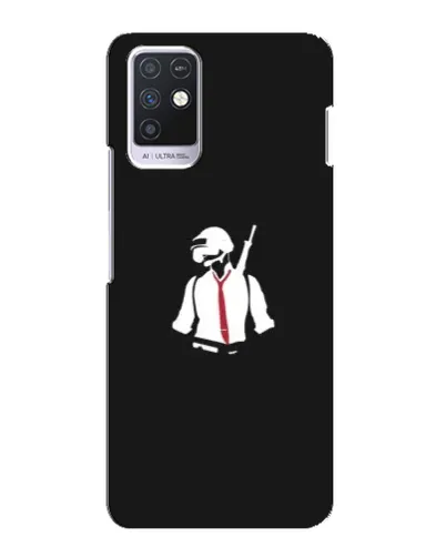 Чохол для Infinix Note 10 з картинкою «PUBG — силует воїна»