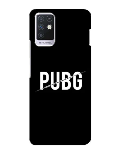 Чохол для Infinix Note 10 з картинкою «PUBG — білий логотип»
