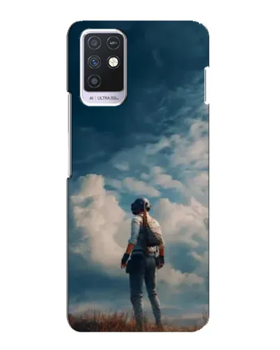 Чохол для Infinix Note 10 з картинкою «Герой PUBG на скелі»