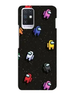 Чохол для Infinix Note 10 з картинкою «Космічний патерн Among Us»