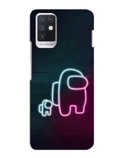 Чохол для Infinix Note 10 з картинкою «Among Us неон-арт»