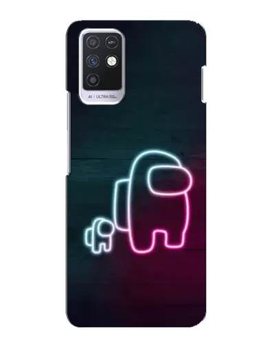 Чохол для Infinix Note 10 з картинкою «Among Us неон-арт»
