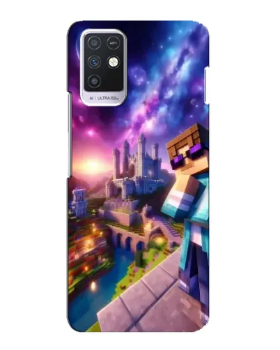 Чехол для Infinix Note 10 с картинкой «Стив и космос»