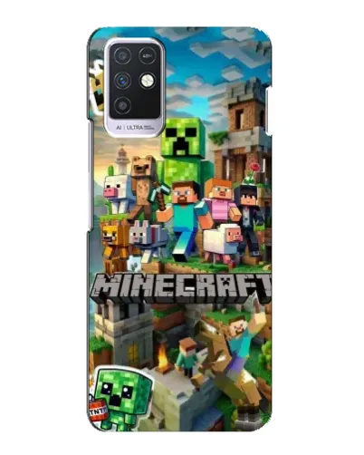 Чехол для Infinix Note 10 с картинкой «Замок Minecraft»