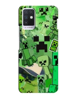 Чохол для Infinix Note 10 з картинкою «Кріпери Minecraft»