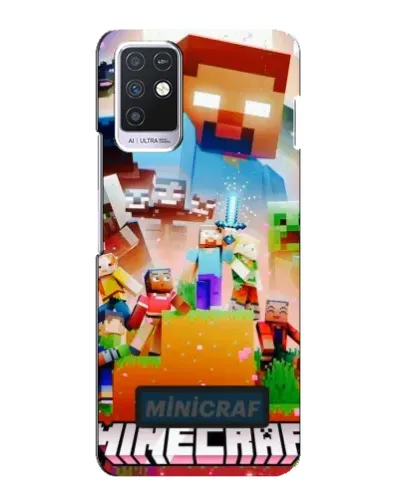 Чехол для Infinix Note 10 с картинкой «Minecraft герои игры»