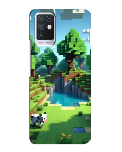 Чехол для Infinix Note 10 с картинкой «Minecraft летний день»