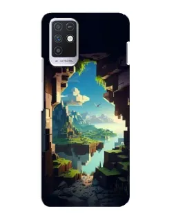 Чехол для Infinix Note 10 с картинкой «Вид из пещеры»