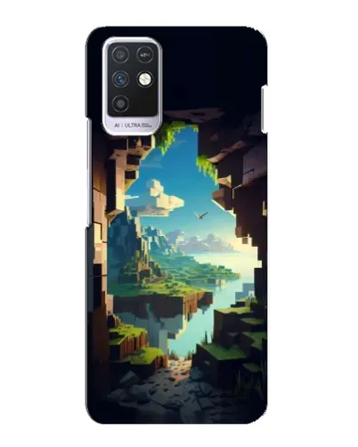 Чехол для Infinix Note 10 с картинкой «Вид из пещеры»