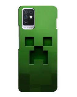 Чехол для Infinix Note 10 с картинкой «Крипер микро-дизайн»