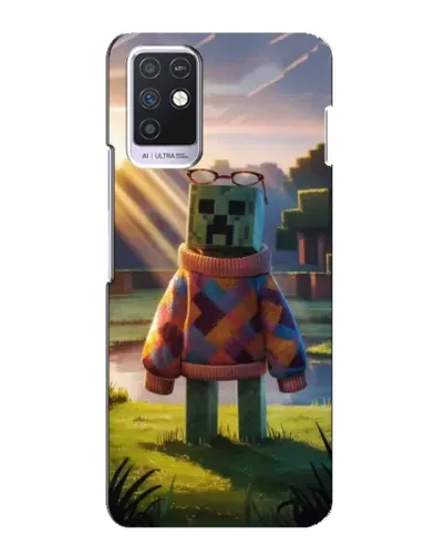 Чехол для Infinix Note 10 с картинкой «Крипер в свитере»