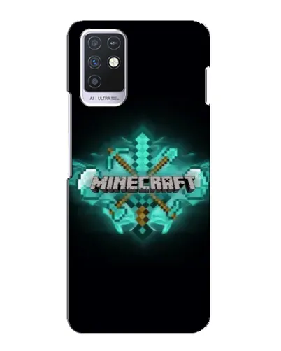 Чехол для Infinix Note 10 с картинкой «Minecraft Diamond лого»
