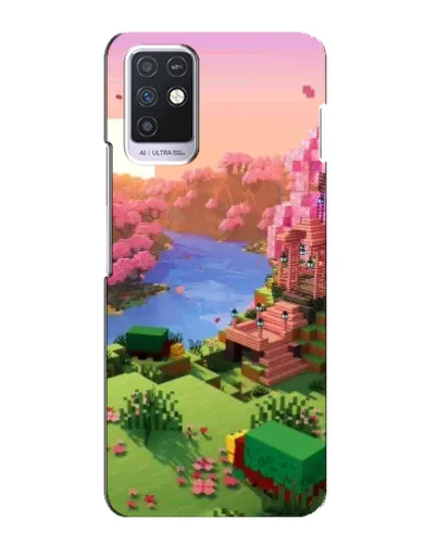 Чехол для Infinix Note 10 с картинкой «Розовое дерево Minecraft»
