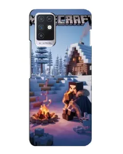 Чехол для Infinix Note 10 с картинкой «Зимний Minecraft»
