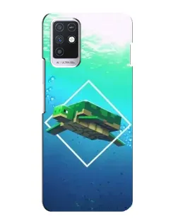 Чехол для Infinix Note 10 с картинкой «Черепаха Minecraft»