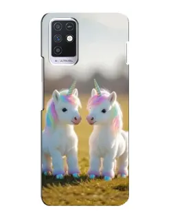 Чохол для Infinix Note 10 з картинкою «Пара єдинорогів»