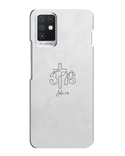 Чехол для Infinix Note 10 с картинкой «Иоанна 3:16 Крест»