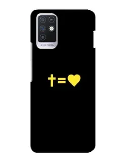 Чехол для Infinix Note 10 с картинкой «Сердце и Крест»