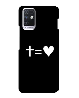 Чехол для Infinix Note 10 с картинкой «Крест и Сердце»