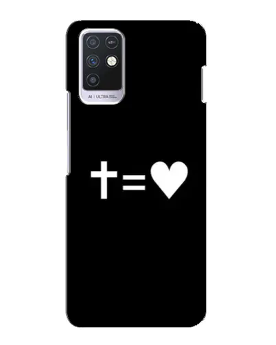 Чехол для Infinix Note 10 с картинкой «Крест и Сердце»