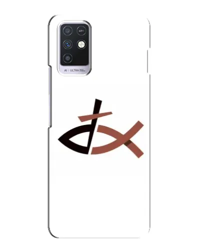 Чехол для Infinix Note 10 с картинкой «Рыба и крест»