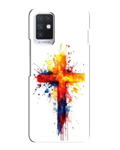 Чехол для Infinix Note 10 с картинкой «Акварельный крест»