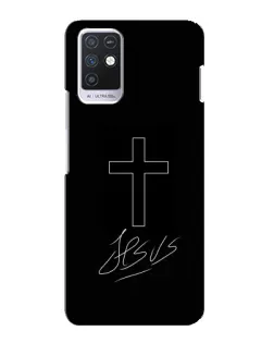 Чохол для Infinix Note 10 з картинкою «Графічний хрест Jesus»