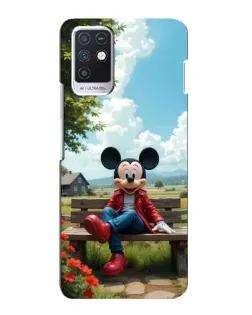 Чохол для Infinix Note 10 з картинкою «Міккі на лавці»