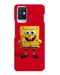 Чохол для Infinix Note 10 з картинкою «Спанч Боб на червоному»