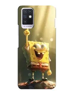 Чохол для Infinix Note 10 з картинкою «Сяючий Спанч Боб»
