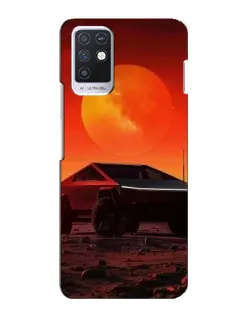 Чехол для Infinix Note 10 с картинкой «Cybertruck на Марсе»