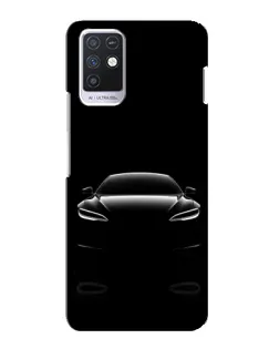 Чехол для Infinix Note 10 с картинкой «Силуэт Tesla Night»