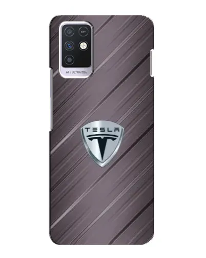 Чехол для Infinix Note 10 с картинкой «Металлическая текстура Tesla» Чехол для Infinix Note 10 с картинкой «Металлическая текстура Tesla»