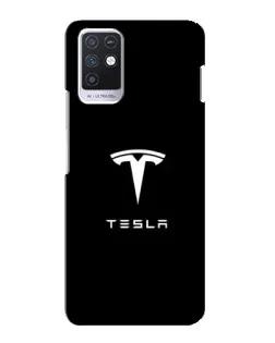 Чехол для Infinix Note 10 с картинкой «Tesla White Logo»