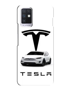 Чехол для Infinix Note 10 с картинкой «Tesla White Style»