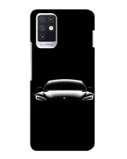 Чехол для Infinix Note 10 с картинкой «Фары Tesla Night»