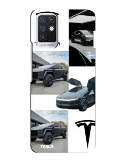 Чехол для Infinix Note 10 с картинкой «Коллаж Cybertruck Tesla»