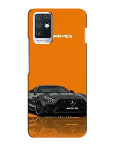 Чехол для Infinix Note 10 с картинкой «Оранжевый Mercedes AMG»