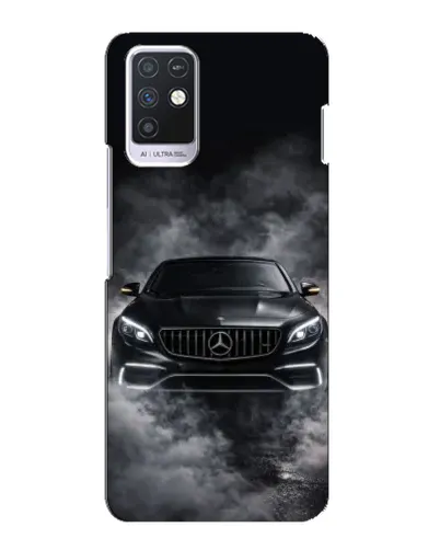 Чехол для Infinix Note 10 с картинкой «Mercedes в дыму»
