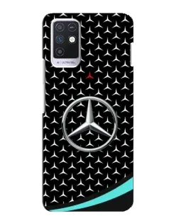 Чехол для Infinix Note 10 с картинкой «Mercedes — бирюзовый акцент»