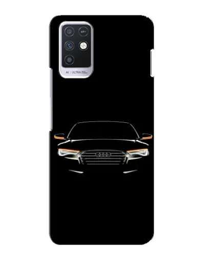 Чехол для Infinix Note 10 с картинкой «Audi — ночной контур»