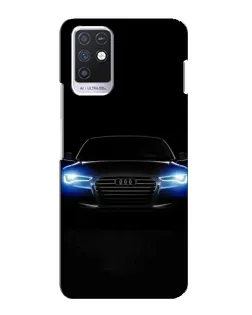 Чехол для Infinix Note 10 с картинкой «Audi в неоне»