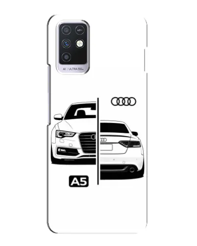 Чехол для Infinix Note 10 с картинкой «Audi — контрастный дизайн»