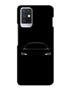 Чехол для Infinix Note 10 с картинкой «Взгляд Audi в темноте»