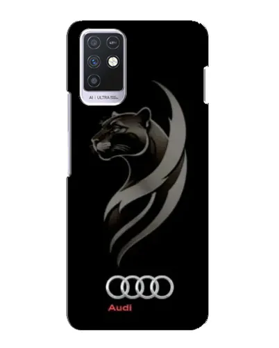 Чехол для Infinix Note 10 с картинкой «Графика — пантера и Audi»