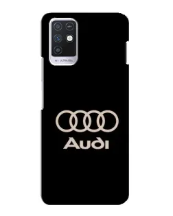 Чехол для Infinix Note 10 с картинкой «Audi — золотой логотип»