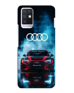 Чехол для Infinix Note 10 с картинкой «Audi Sport — неон»